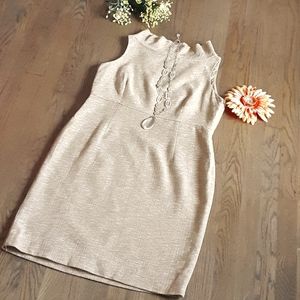 Ann Klein Jewel Neckline Sheath Dress